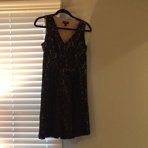Bebe black lace mini dress
